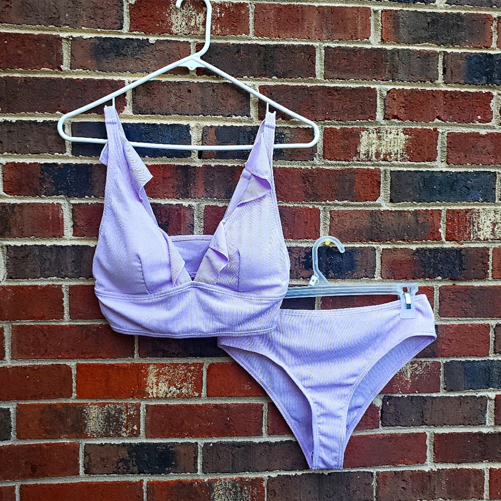 Purple SHEIN Bikini Set